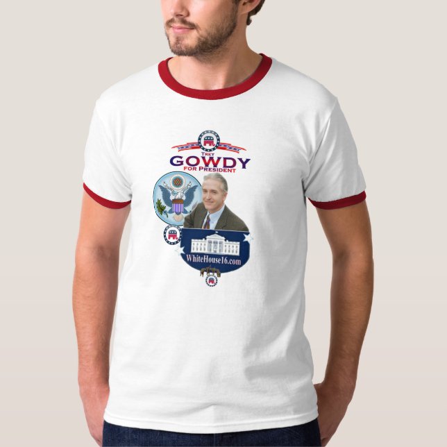 Camiseta Trey Gowdy para o presidente Campainha T-shirt (Frente)
