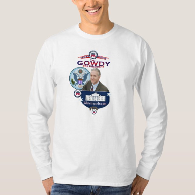 Camiseta Trey Gowdy para o presidente Longsleeve T-shirt (Frente)