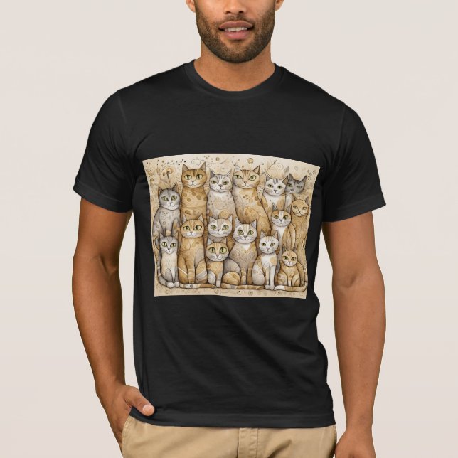 Camiseta Tri-Blend acalmando gatos (Frente)