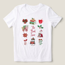 Camiseta Tri-Blend Amante de Livros de Natal