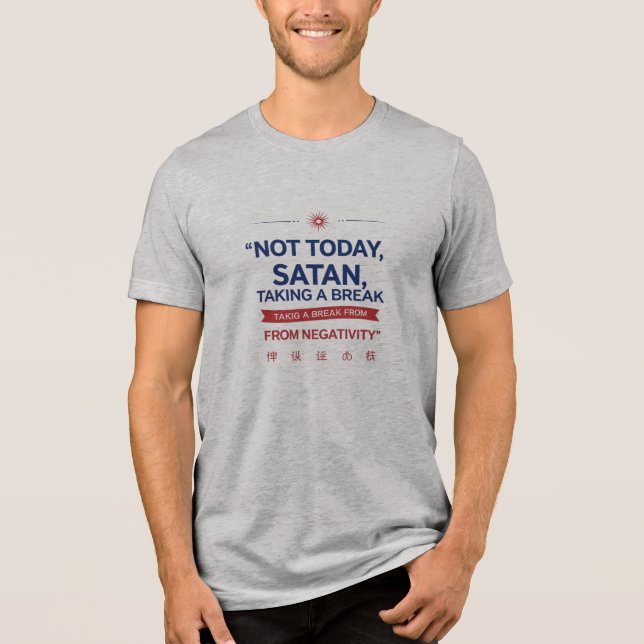Camiseta Tri-Blend Atitude para Limites Diários (Frente)