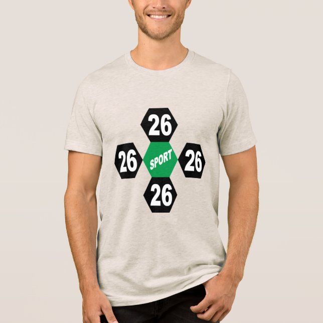 Camiseta tri-blend aveia DESIGN ESPORTE 26 (Frente)