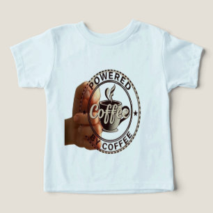 Camiseta Tri-blend Azul Gelo "Energizado Por Café"