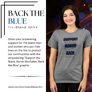 Camiseta Tri-Blend Back the Blue