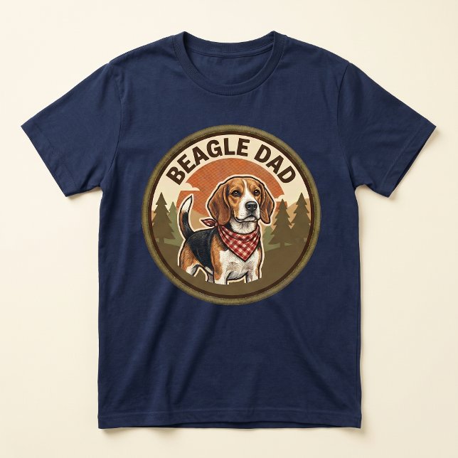 Camiseta Tri-blend Beagle Dad | Presente para Pai  (Criador carregado)