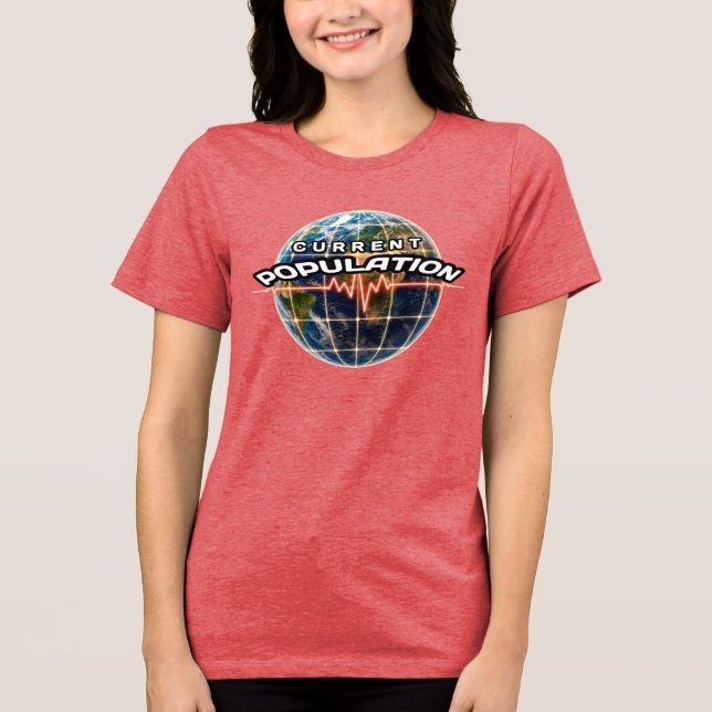 Camiseta Tri-blend Bella+Canvas, Branca, Pequena (Frente)