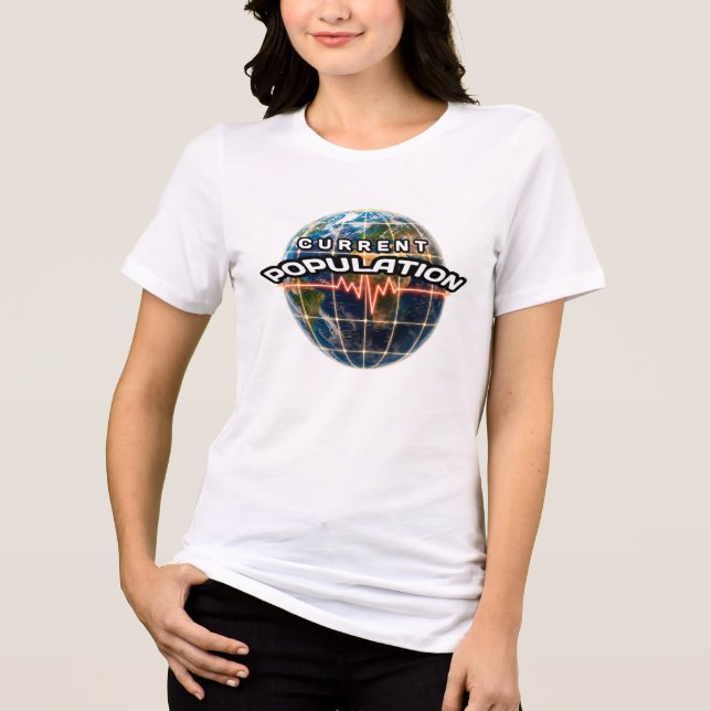 Camiseta Tri-blend Bella+Canvas, Branca, Pequena (Frente)