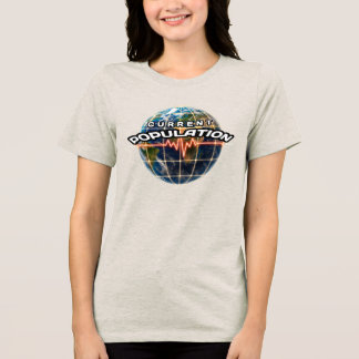 Camiseta Tri-blend Bella+Canvas, Branca, Pequena