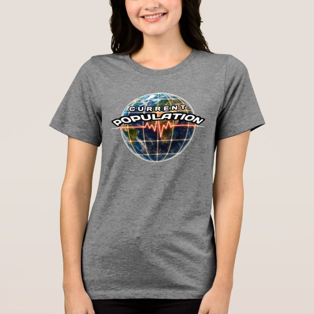 Camiseta Tri-blend Bella+Canvas, Branca, Pequena (Frente)