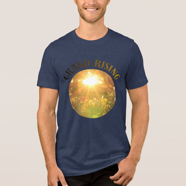 Camiseta Tri-blend Bella+Canvas Grand Rising (Frente)