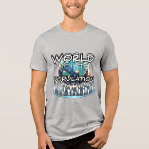 Camiseta Tri-blend Bella+Canvas, Trible Preto Sóli