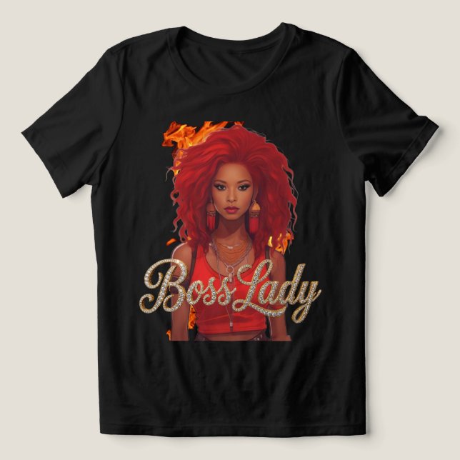Camiseta Tri-Blend Boss Lady (Design frontal)