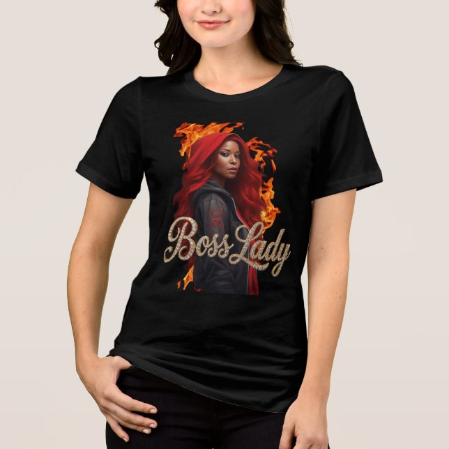 Camiseta Tri-Blend Boss Lady (Frente)