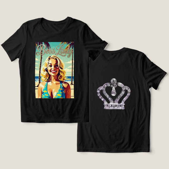Camiseta Tri-Blend Boss Lady (Design Frente e Verso)