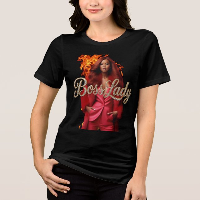 Camiseta Tri-Blend Boss Lady (Frente)