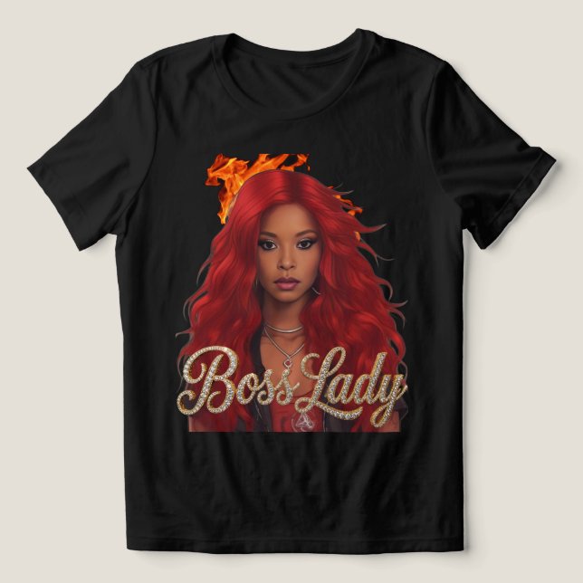 Camiseta Tri-Blend Boss Lady (Design frontal)
