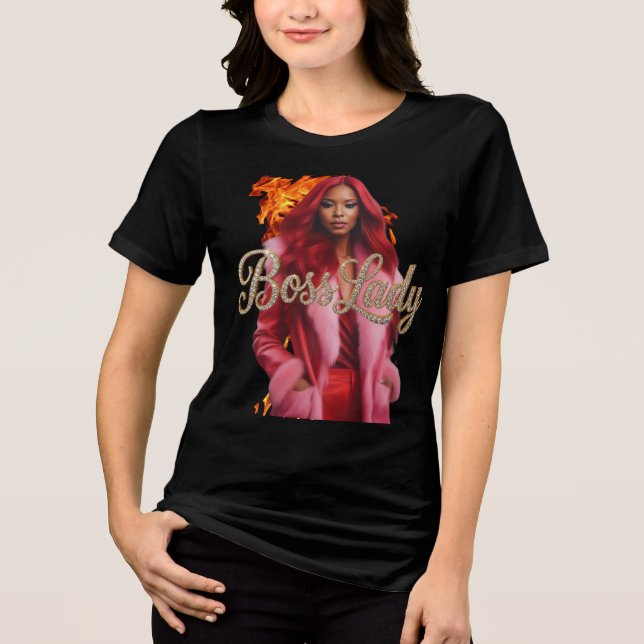 Camiseta Tri-Blend Boss Lady (Frente)