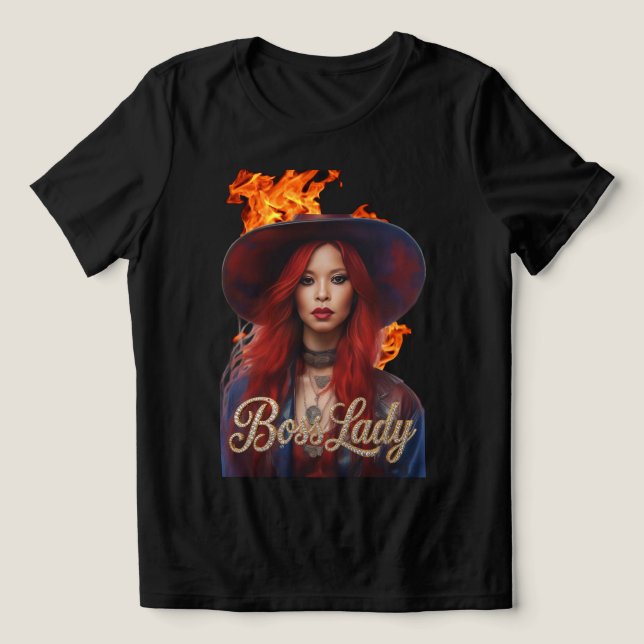 Camiseta Tri-Blend Boss Lady (Design frontal)
