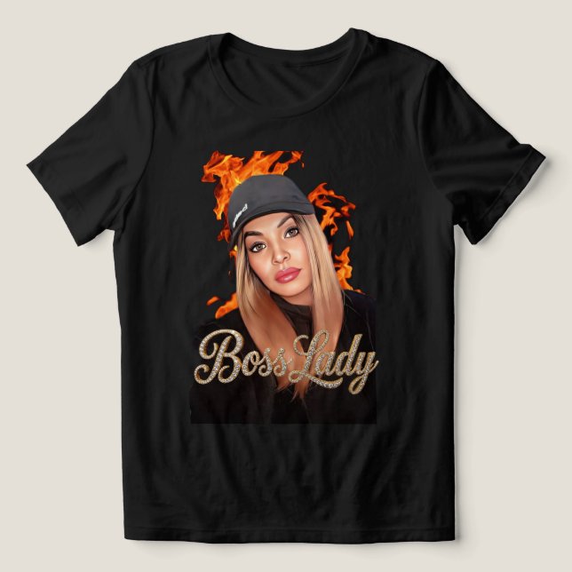 Camiseta Tri-Blend Boss Lady T-Shirt (Design frontal)