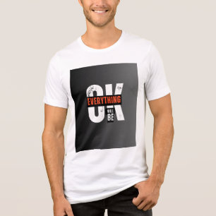 Camiseta Tri-Blend Branca com design simples.