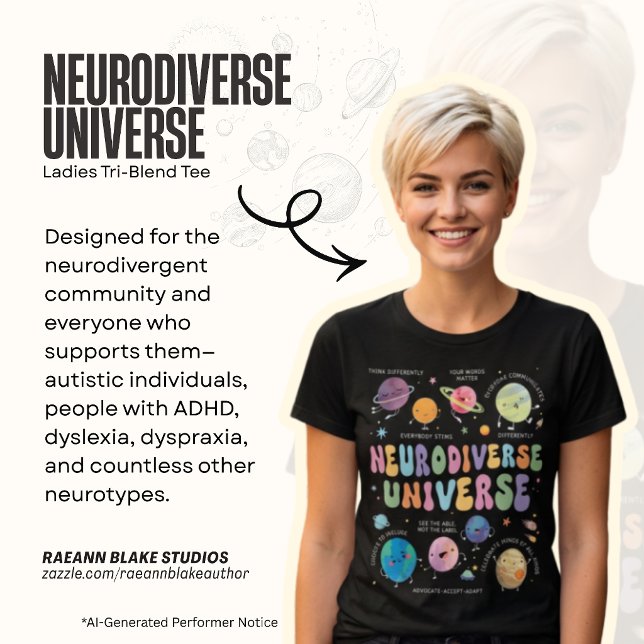Camiseta Tri-Blend Consciência do Universo Neurodi (Criador carregado)
