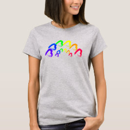 Camiseta Tri-Blend Corações Arco-Íris