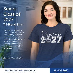 Camiseta Tri-Blend da Turma de 2027 Feminina