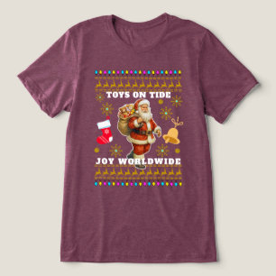 camiseta Tri-Blend de celebração de Natal