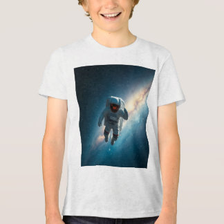 Camiseta Tri-Blend Espaço Galáxia Astronauta Kids