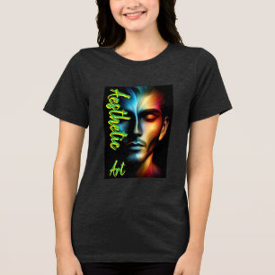 Camiseta Tri-blend Feminina Bella+Canvas, Branca,