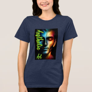 Camiseta Tri-blend Feminina Bella+Canvas, Branca,