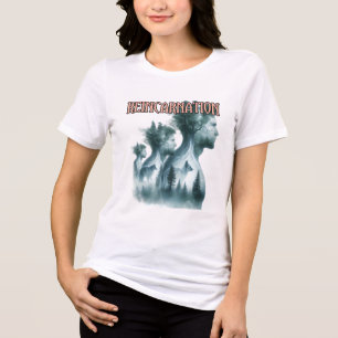 Camiseta Tri-blend Feminina Bella+Canvas, Branca,