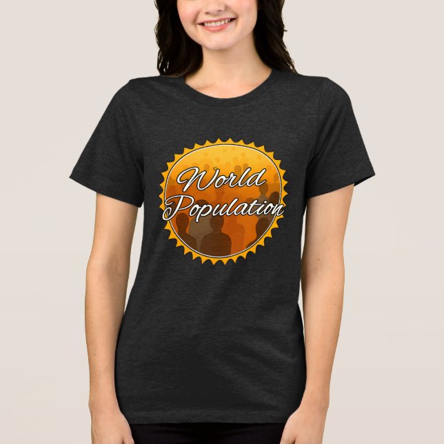 Camiseta Tri-blend Feminina Bella+Canvas, Branca,  (Frente)