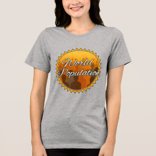 Camiseta Tri-blend Feminina Bella+Canvas, Branca,