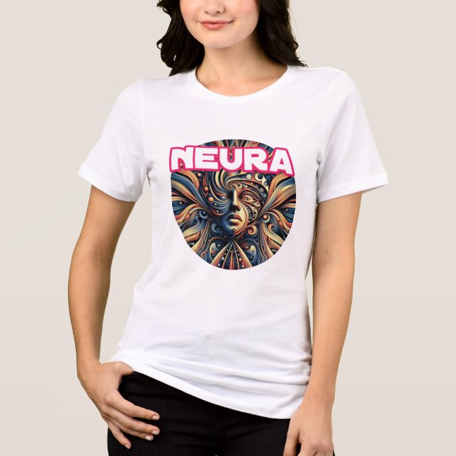 Camiseta Tri-blend Feminina Bella+Canvas, Branca,  (Frente)