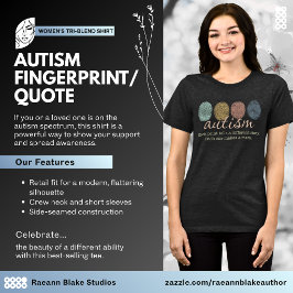 Camiseta Tri-Blend Feminina Citação da Impressão D