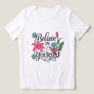 Camiseta Tri-Blend Floral Inspiradora para Mulhere