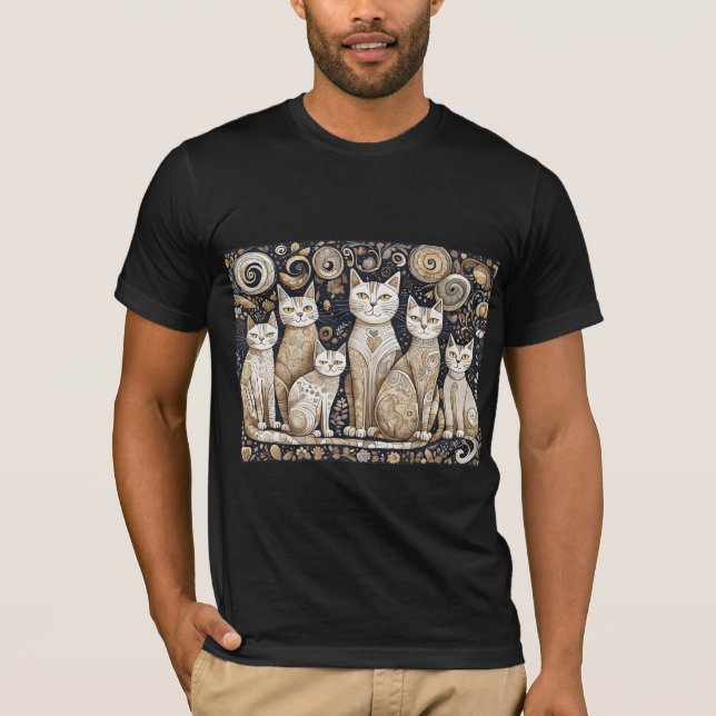 Camiseta Tri-Blend gatos calmantes (Frente)