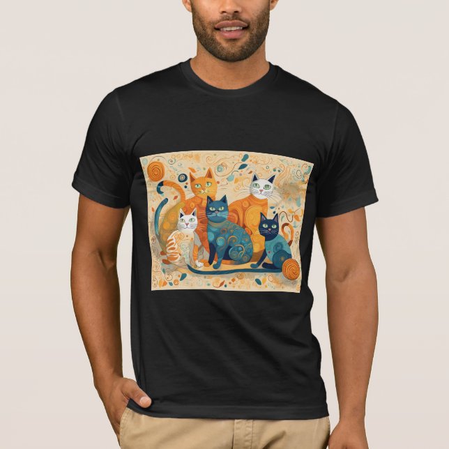 Camiseta Tri-Blend gatos calmantes (Frente)