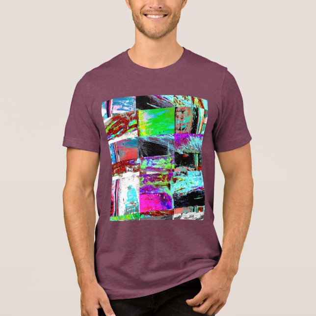 Camiseta Tri-blend – Grade Abstrata (Frente)