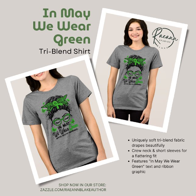 Camiseta Tri-Blend In May We Wear Green (Criador carregado)
