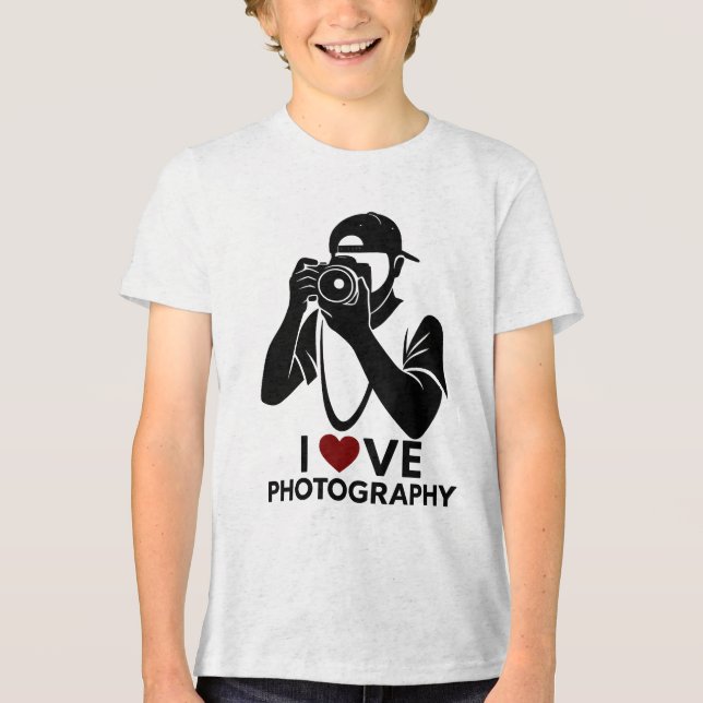 Camiseta Tri-Blend Infantil Símbolo de Amor Bella+ (Frente)