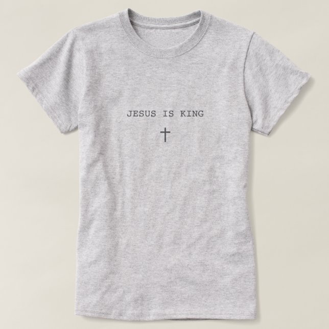 Camiseta Tri-Blend Jesus é Rei Cristão (Frente do Design)