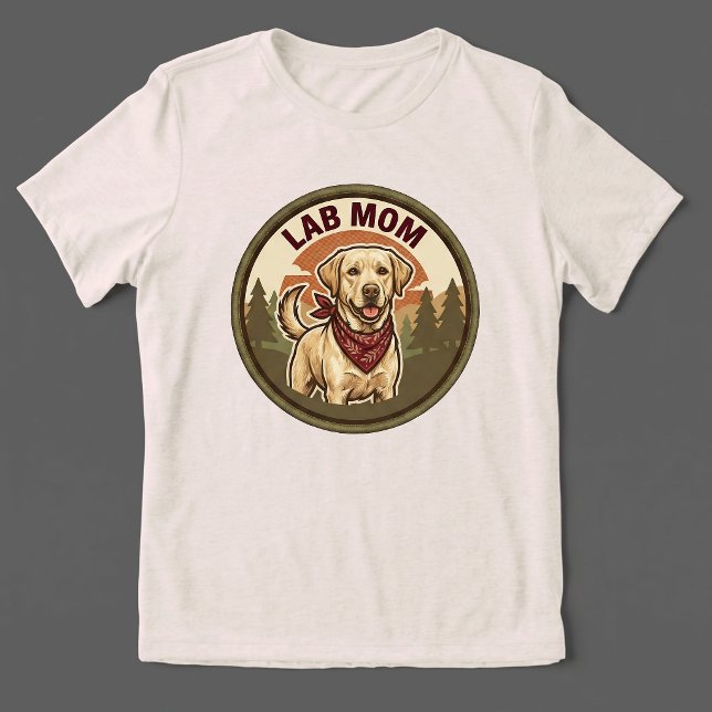 Camiseta Tri-blend Lab Mom | Presente para Mãe de  (Criador carregado)