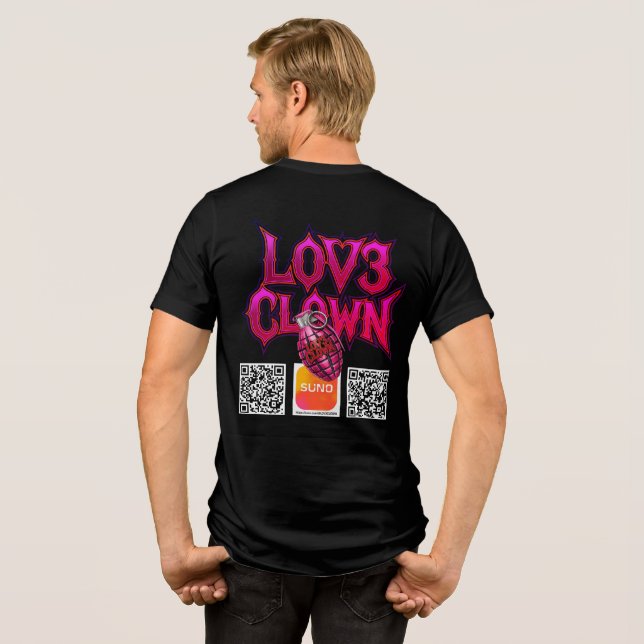 Camiseta Tri-Blend LOV3 CLOWN e LOV3 GRENADE (Verso completo)