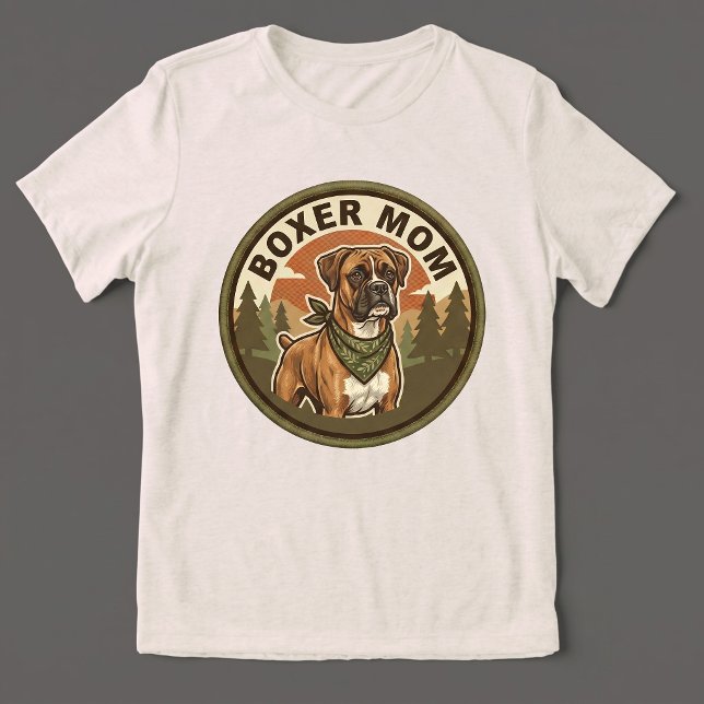 Camiseta Tri-blend Mãe do Boxer | Presente para Mã (Criador carregado)