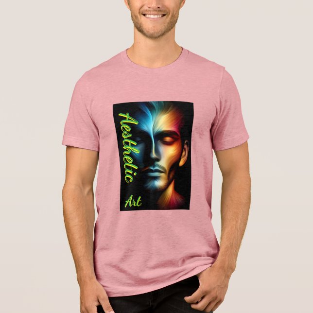 Camiseta Tri-blend Masculina Bella+Canvas, Branca, (Frente)