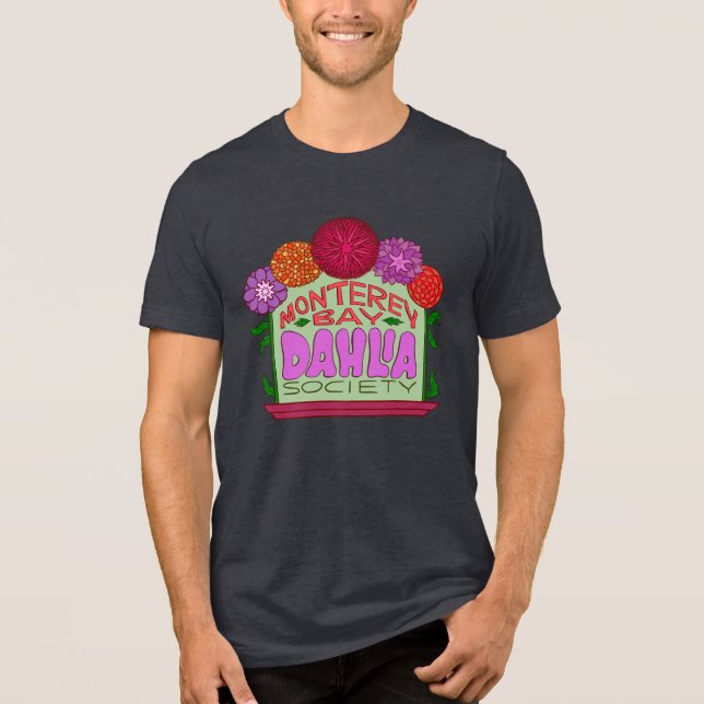 Camiseta Tri-Blend masculina com logotipo escuro d (Frente)