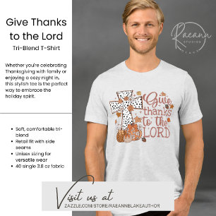 Camiseta Tri-Blend Masculina "Dê Graças ao Senhor"