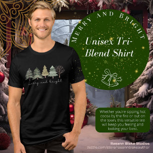 Camiseta Tri-Blend Merry and Bright Unisex